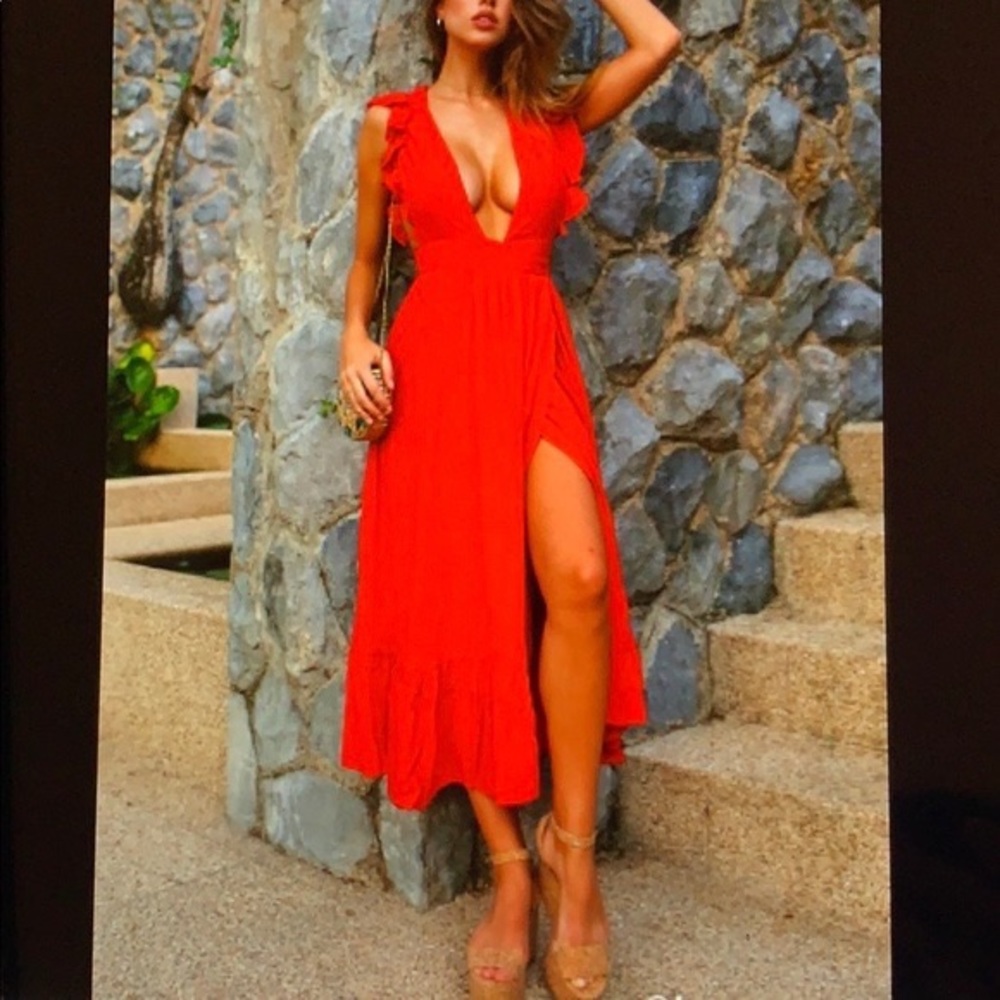 Red Mistwood dress Majorelle XS